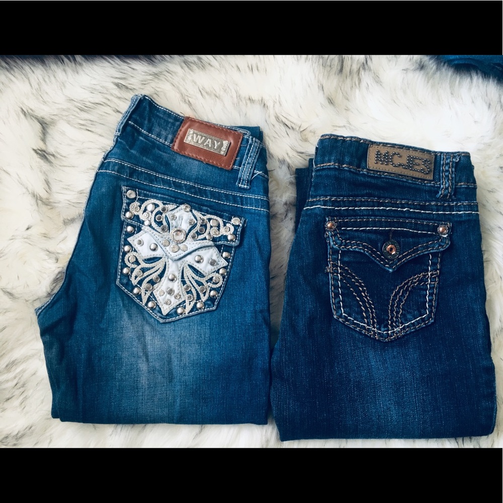 ❌sold❌👖2 denim pants cut boot👖